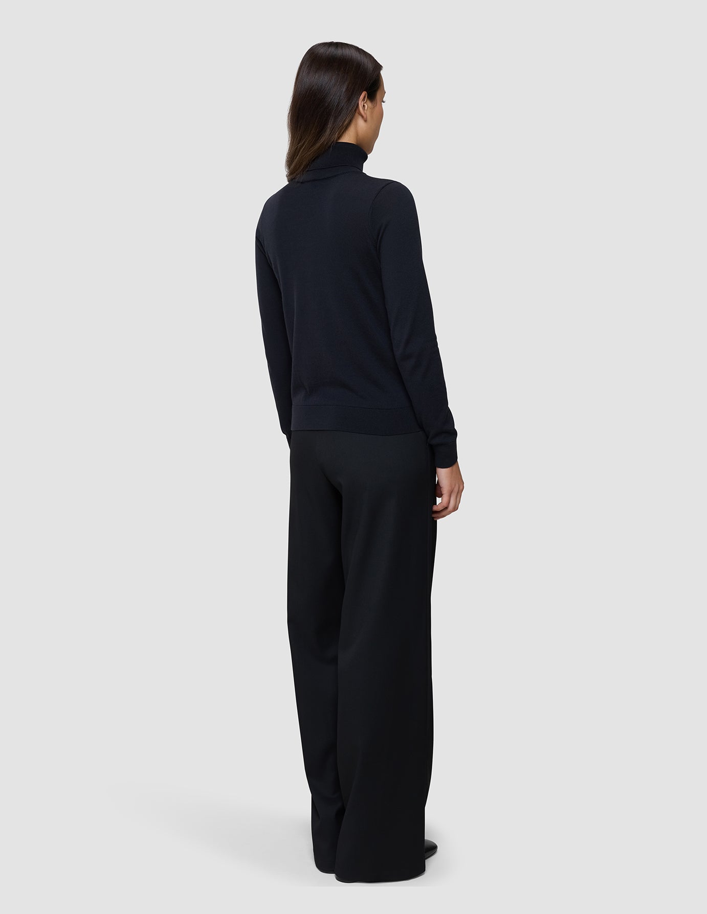 Fine Knit Turtleneck Black
